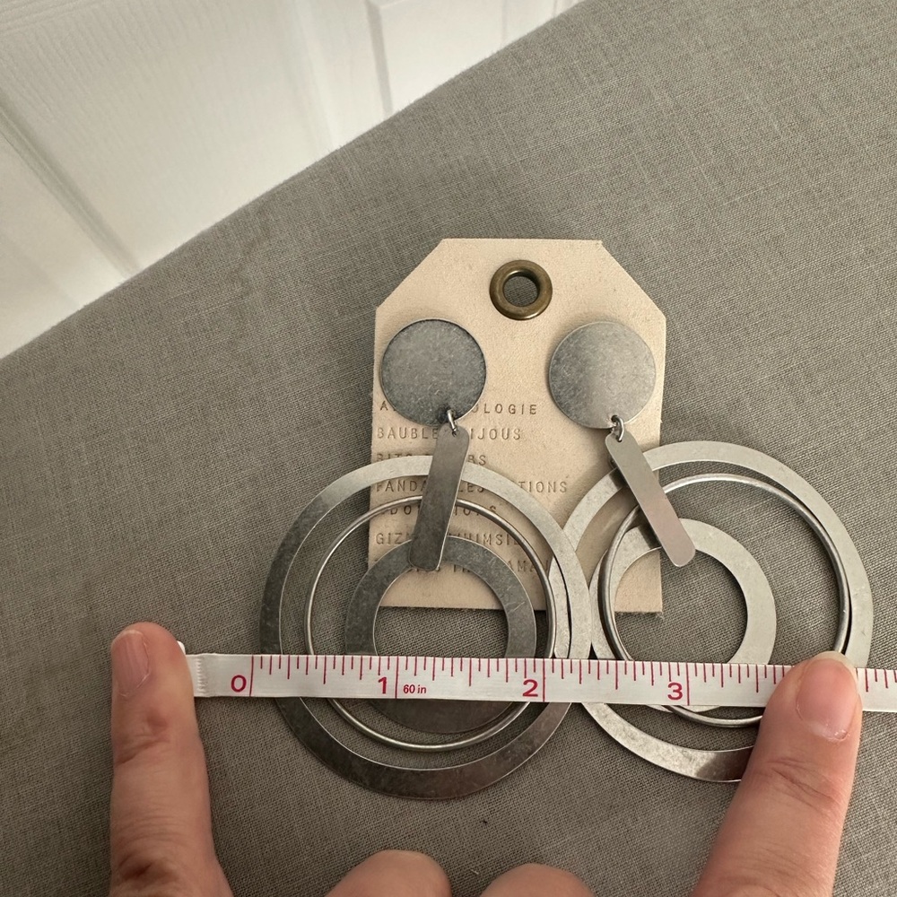 NWT Anthropologie Floating Circles Drop Earrings - Picture 6 of 7
